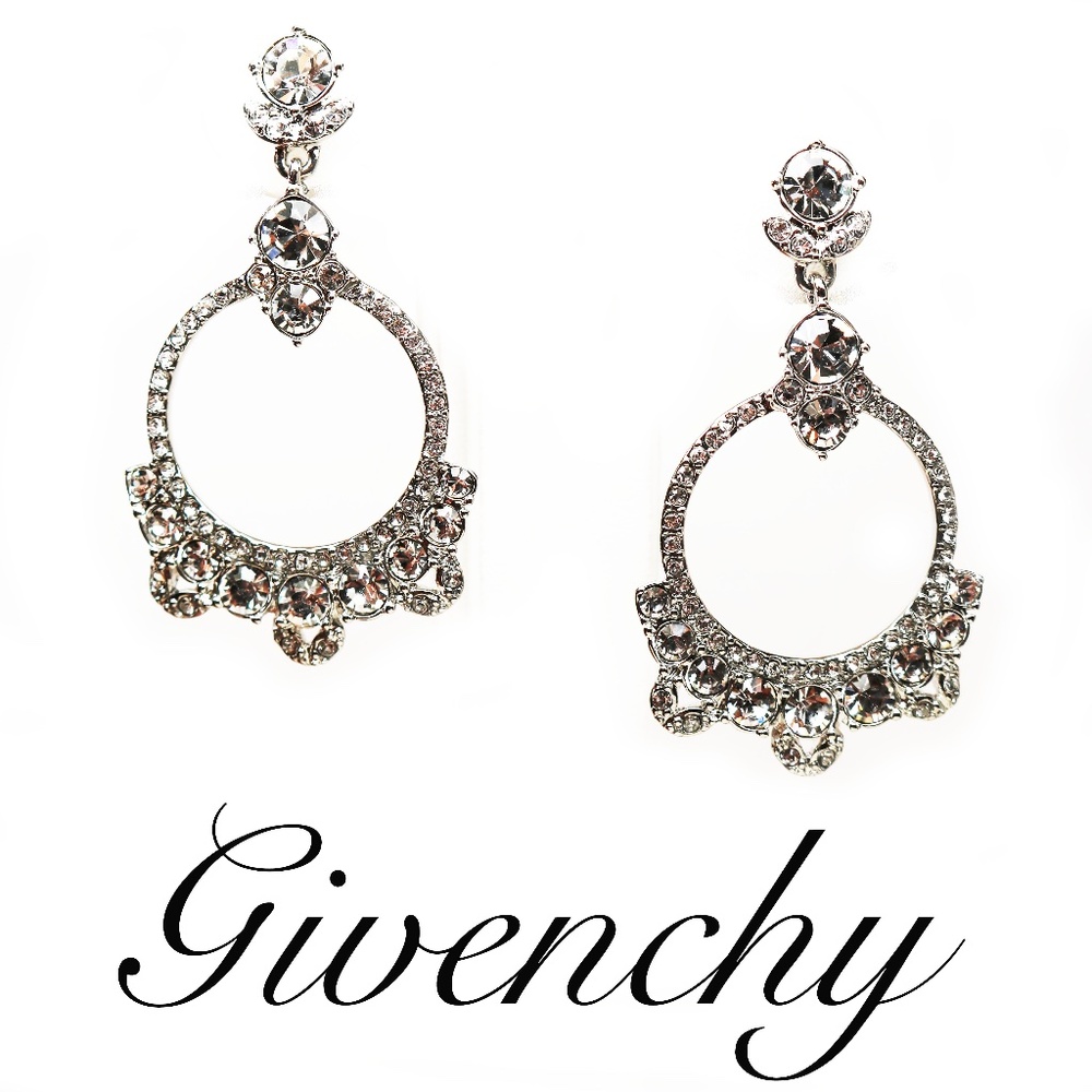 NEW GIVENCHY SWAROVSKI CRYSTAL CHANDELIER EARRINGS - Picture 1 of 8